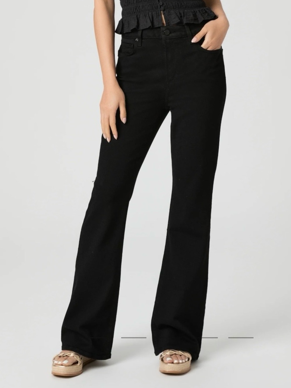 PAIGE Skyline Bootcut Jeans Black Size 27